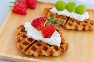 Fresh Fruit Cream Waffles