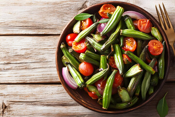 Roasted Okra, Tomatoes, & Onions Recipe