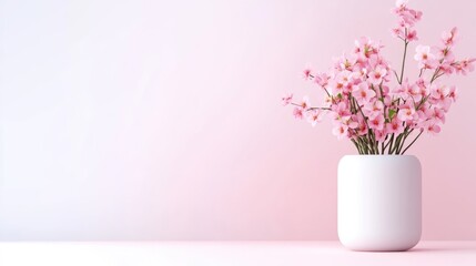 Fototapeta premium Pink orchid arrangement in a modern vase