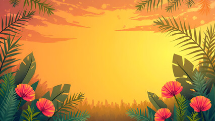 Desert Fiesta Background with Cactus, Colorful Bunting, Sombrero Cinco de Mayo, Mexican Party Invitation, Western Poster Template, Festival Event or Greeting Card Design