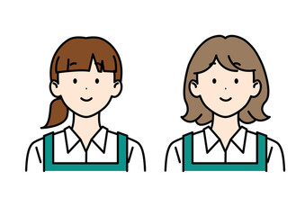 Fototapeta premium 女子高生 アルバイト ショート ポニーテール