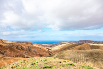 Mountain landscape, Island Fuerteventura, Canary Islands, Spain, Europe.