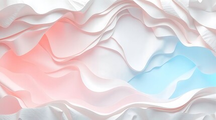 Soft pink silk fabric with a flowing wave texture catches the light, creating a smooth satin backdrop