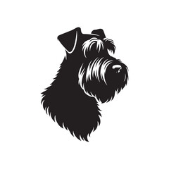 Giant Schnauzer Dog Silhouette - Minimalist Dog Vector - Dog Illustration. © WASEE