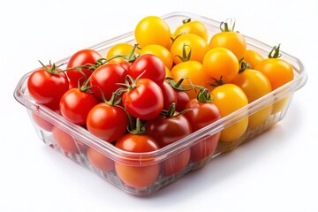 Fresh Vibrant Cherry Tomatoes Three Delicious Varieties in a Retail Package Perfect for Salads Snacks and More