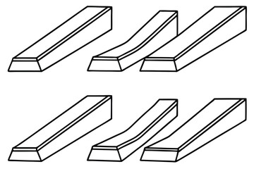 Ramp Line Art Design for Creative Architectural Concept Drawing  