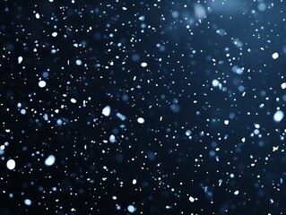 Fototapeta premium Winter Snowflakes Dark Night.