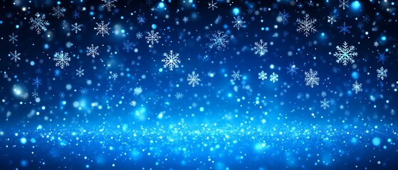 Fototapeta premium Winter Snowflakes Falling.