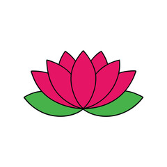 Lotus Flower Vector Illustration - Elegant Design for Print