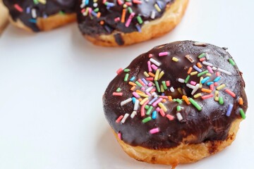 Chocolate donut baked bakery homemade