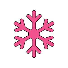 Pink Snowflake Vector Illustration for Winter Holiday Design