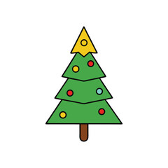 Festive Christmas Tree Vector Illustration for Designers