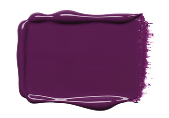 Vibrant purple paint swatch showcasing texture and glossiness on a white background