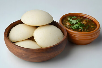 Steamed Rice Cakes with Lentil Stew