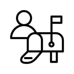 Mail box icon design template SVG