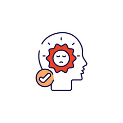 Optimism icon design with white background stock illustration