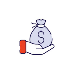 Obraz premium Salary icon design with white background stock illustration