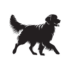 Golden Retriever Vector - Minimalist Golden Retriever Silhouette - Illustration of Golden Retriever.