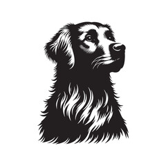 Golden Retriever Vector - Minimalist Golden Retriever Silhouette - Illustration of Golden Retriever.