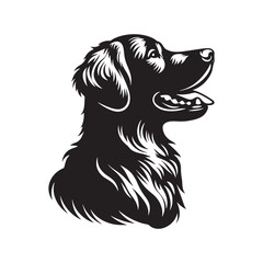 Golden Retriever Vector - Minimalist Golden Retriever Silhouette - Illustration of Golden Retriever.