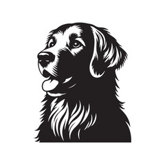 Golden Retriever Vector - Minimalist Golden Retriever Silhouette - Illustration of Golden Retriever.
