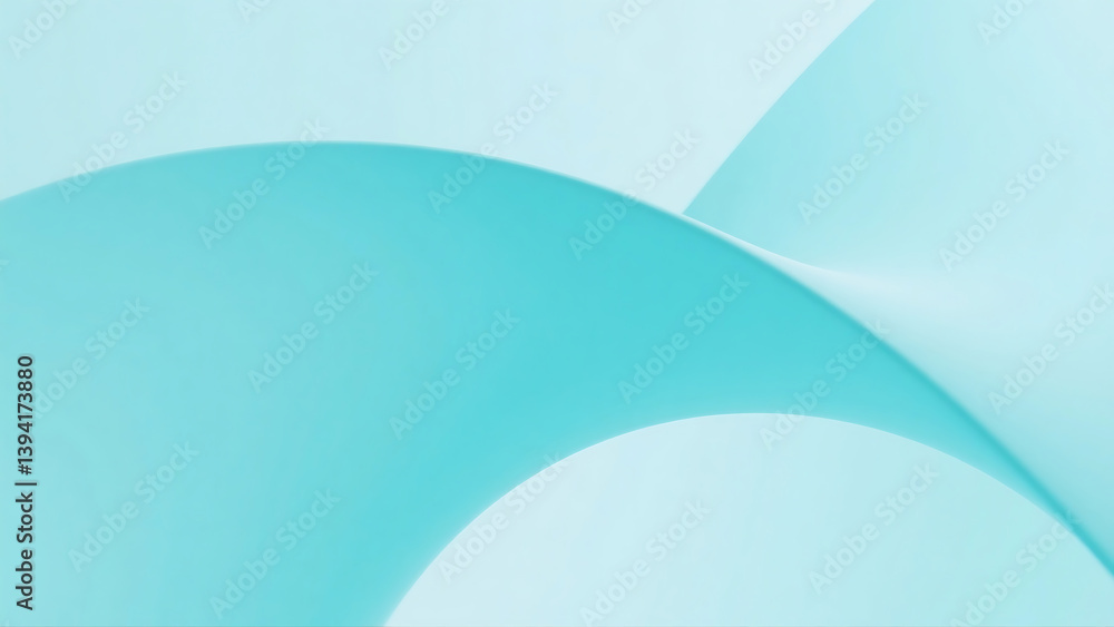 Aufkleber abstract blue gradient minimalist background with geometric shapes and modern tech design elements f