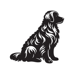 Golden Retriever Vector - Minimalist Golden Retriever Silhouette - Illustration of Golden Retriever.