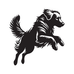 Golden Retriever Vector - Minimalist Golden Retriever Silhouette - Illustration of Golden Retriever.