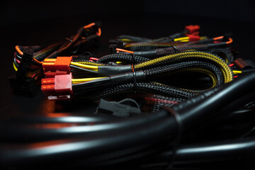 new powerful computer power supply and a set of reinforced wires with connectors
