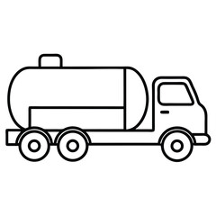 Vector illustration of an oil tanker 