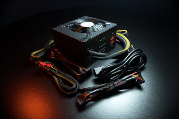 new powerful computer power supply and a set of reinforced wires with connectors