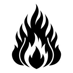 Flame and Fire Icon Set in Flat Style for Logos and Design