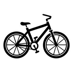 Fototapeta premium bicycle in vector silhouette on a white background.