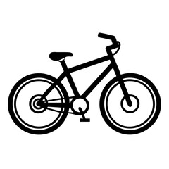 Fototapeta premium bicycle in vector silhouette on a white background.