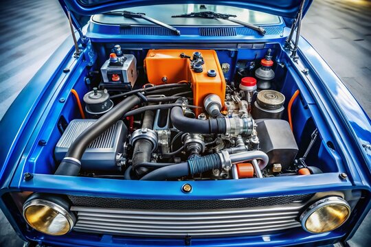 Detailed View of a Tuned Turbocharged Lada Niva Engine Bay A Deep Dive into Performance Modifications