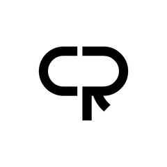 Modern CR Monogram Logo on white background