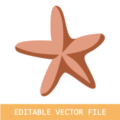 Obraz premium cute starfish cartoon clipart on plain white background 