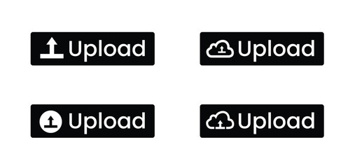 upload icon set black and white