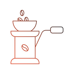 coffee grinder gradient outline icon with white background vector stock illustration