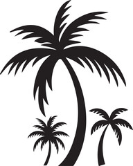 Fototapeta premium silhouette of palm trees