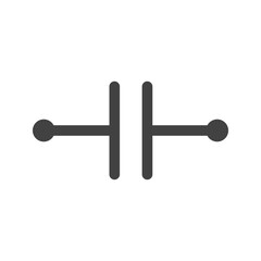 Capacitor icon vector image. Suitable for mobile apps, web apps and print media.