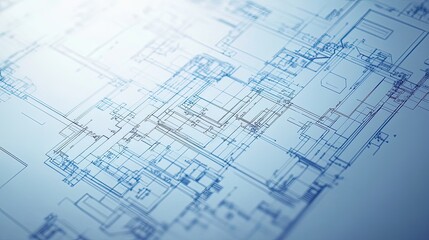 Abstract visualization of planning concepts with geometric shapes and connecting lines, soft gradient background