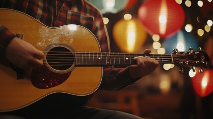 Guitar and Lanterns: A Melodic Night