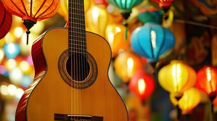 Guitar and Lanterns: A Melodic Night