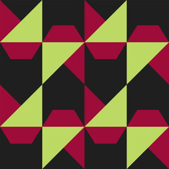 Abstract geometric seamless pattern. Minimalist geometrical ornament, puzzle design. Vector illustration.