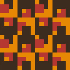 Abstract geometric seamless pattern. Minimalist geometrical ornament, puzzle design. Vector illustration.