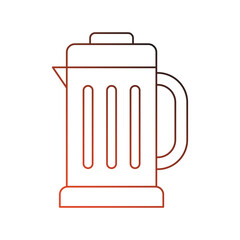 jug gradient outline icon with white background vector stock illustration
