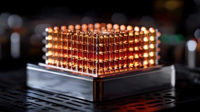 Revolutionary supercomputer with quantum processor advanced lab environment gigapixel technology showcase