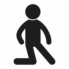 Loss silhouette icon on white background