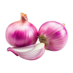 Shallots, cut out, isolated on transparent background
